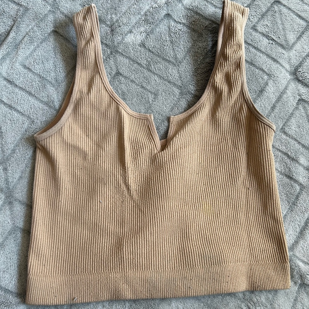 Beige crop top